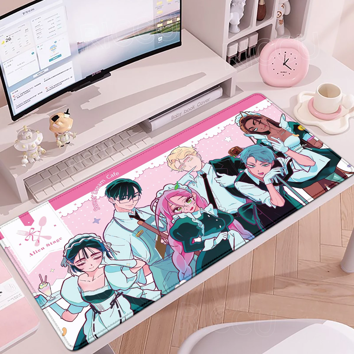 

Mouse Pad Laptop 900x400 HD Print Anime Mousepad Alien Stage Mizi Till Ivan Extended Desk Mat PC Office Accessories Keyboard Pad