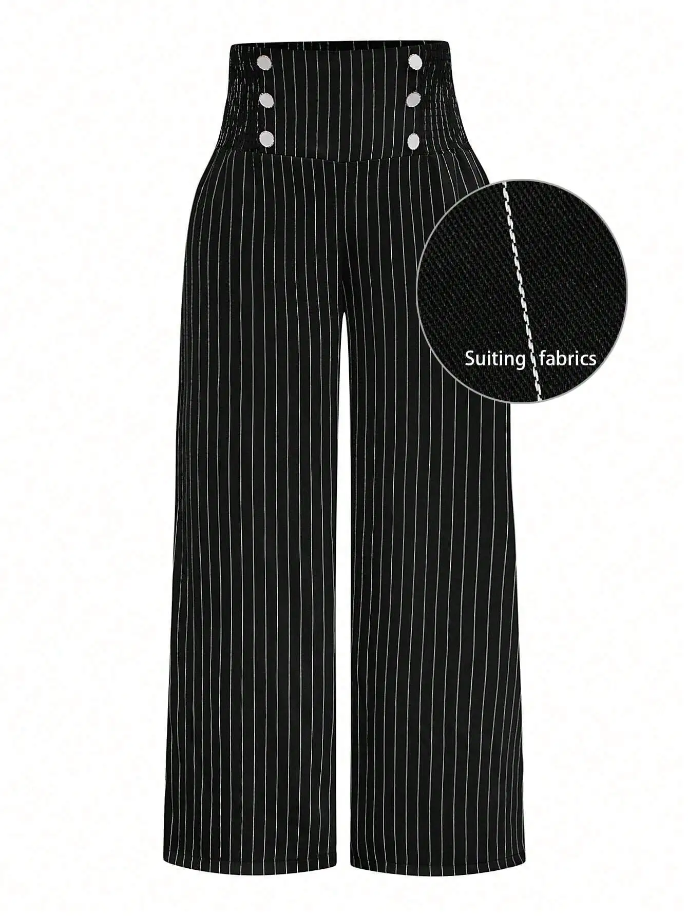 

High Waist Striped Straight Leg Pants For Women Casual Office