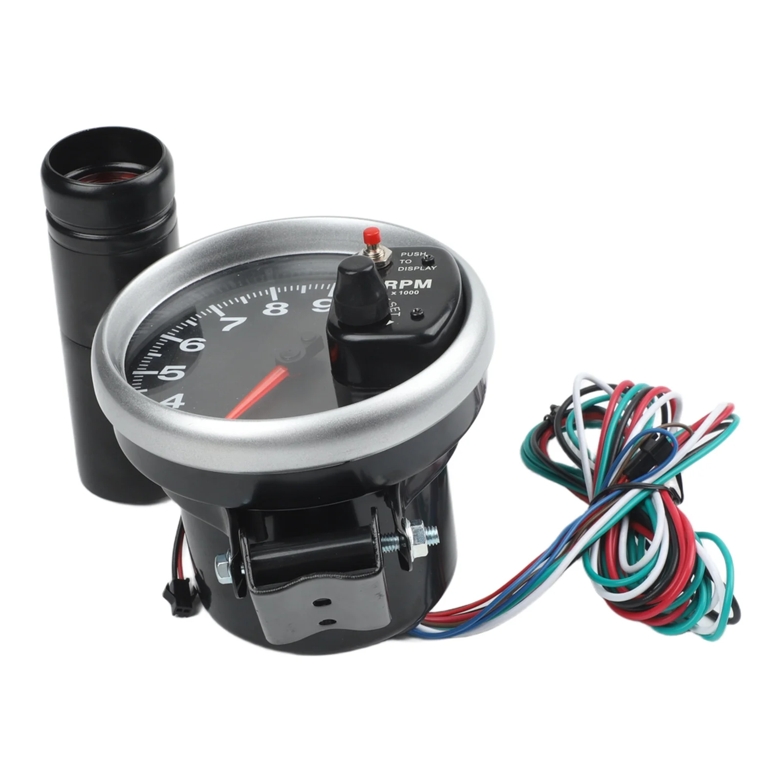 

12V Compatible LED Tachometer For Car Modification Intuitive Layout Aluminum Plastic Construction 12V Operation