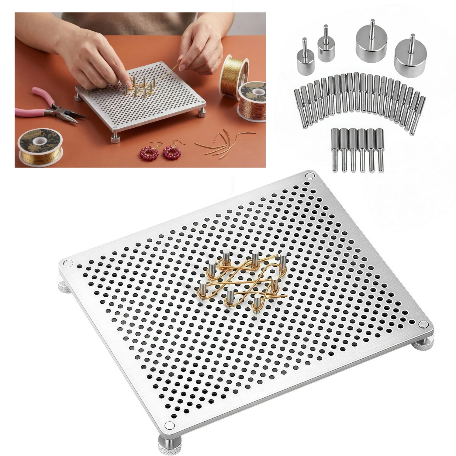Wire Jewelry Making Jig - Suporte Ajustável para Dobrar Arame com