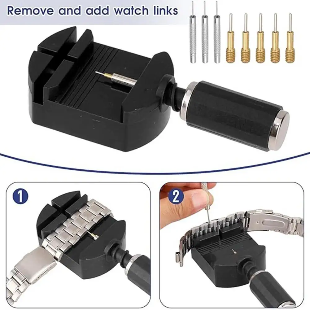 1/2Set 11pcs Watch Link Removal Tool Kit, Watch Band Tool Strap Chain Pin Remover Repair Tool Kit For Watch Band Strap Adjust