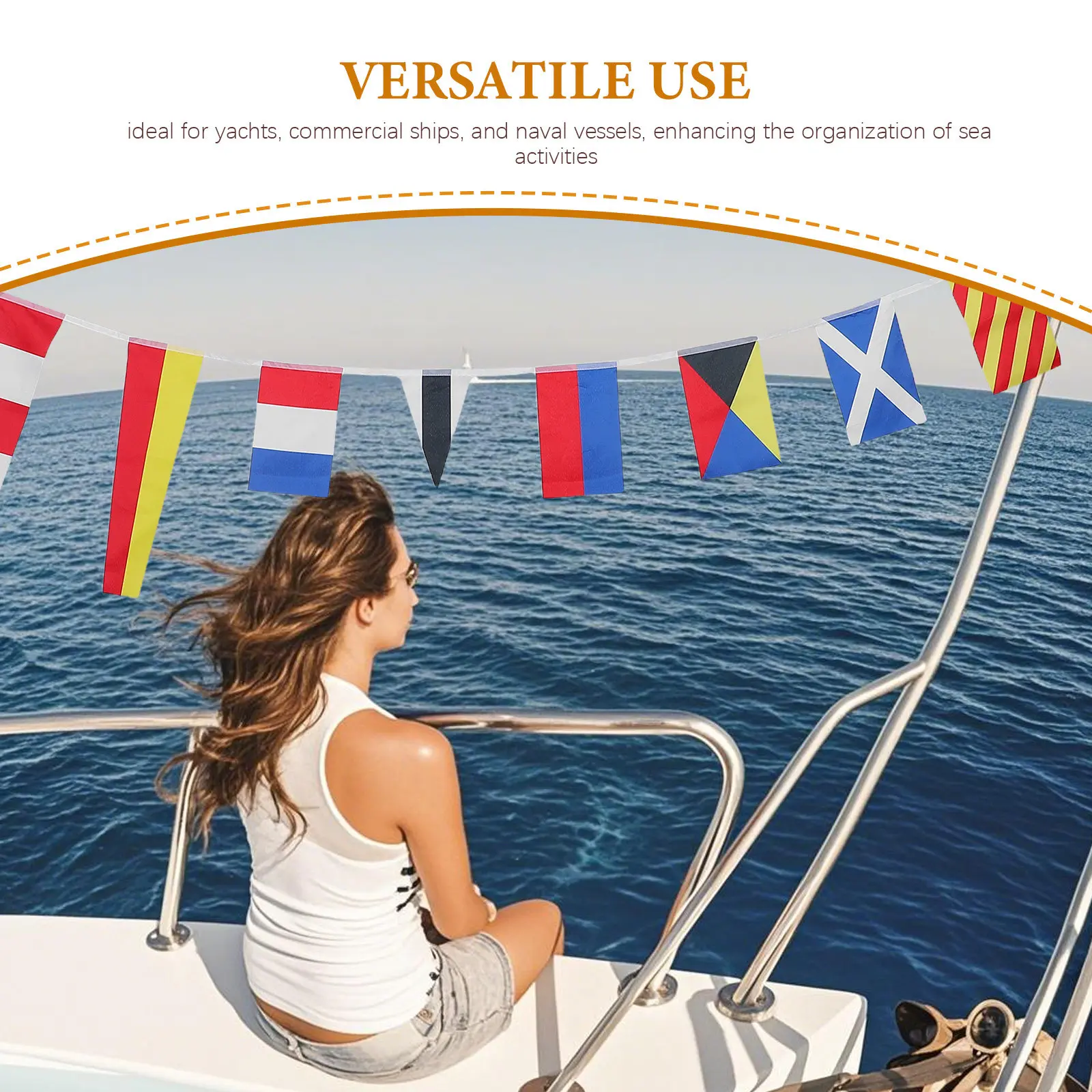 40Pcs Code Flags Nautical Marine Signal Flag Set Sturdy Uv Resistant Fabric for Yacht Naval Vessel Boating