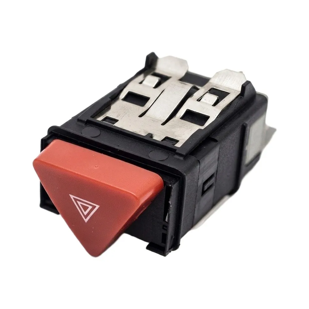 Hazard Light Switch 6N0953235 For For Polo 6N2 1999-2001 Flasher Button Red Black ABS Plastic Direct Replacement Dashboard Se