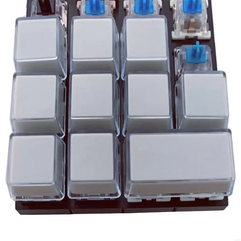 F68C KEYCAPS 10pcs ABS غطاء مفتاح دافئ للطبقة الشفافة مع قذيفة حماية قابلة للإزالة للوحة المفاتيح الميكانيكية