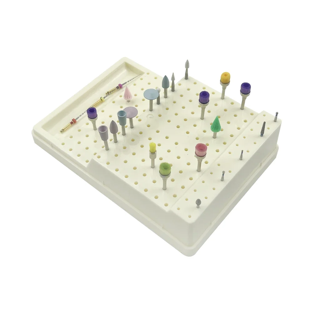 

168 Hole Dental Burs Holder Autoclavable Plastic Disinfection Box Block Sterilizer Case Dentistry Instrument Stand Bur Organizer