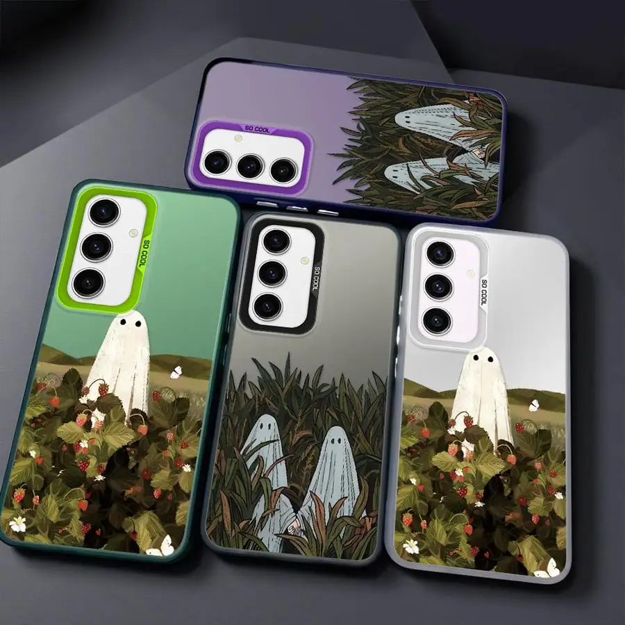 Strawberry Field Art Soft Cover Case for Samsung Galaxy A73 A52 A55 A35 A71 A72 A53 A26 A36 A51 A56 A54