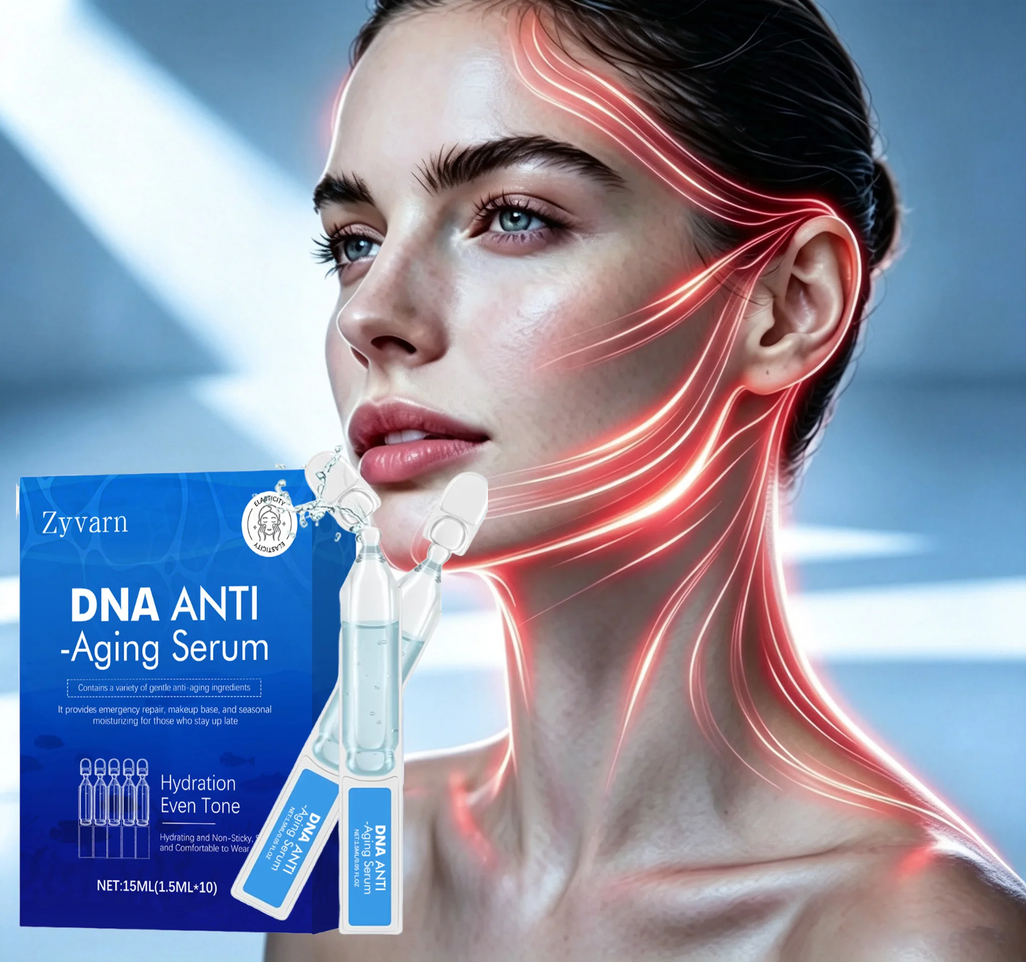 Sodium DNA Firming Serum Individual PDRN Hydrating Barrier Repair Ampoule For Dewy Makeup Primer Korean Skincare Essence