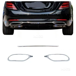 For Mercedes Benz S-Class W222 S320 S560 S350 S450 S680 2018-2019 Rear Bumper Exhaust Pipe