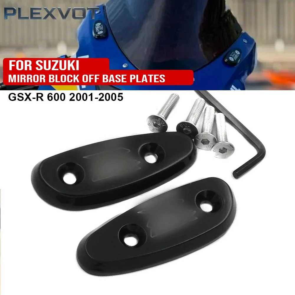 

Motorcycle Mirror Block Off Base Plates for Suzuki GSXR 600 750 1000 GSX-R600 GSX-R750 GSX-R1000 2001-2004