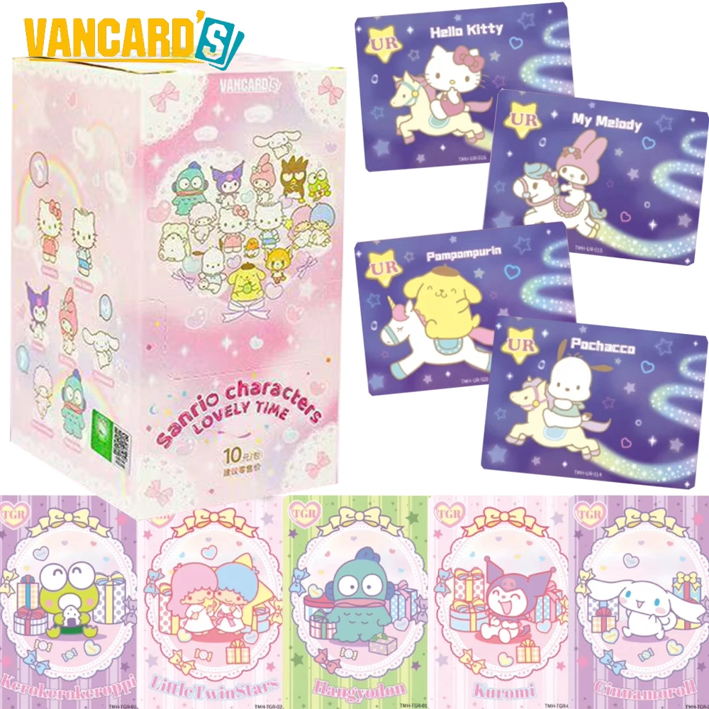 

Genuine VANCARD'S Sanrio Collection Cards Lovely Time Kuromi Hello Kitty Pochacco Colorful Style Anime Cards Fans Favorite Gifts