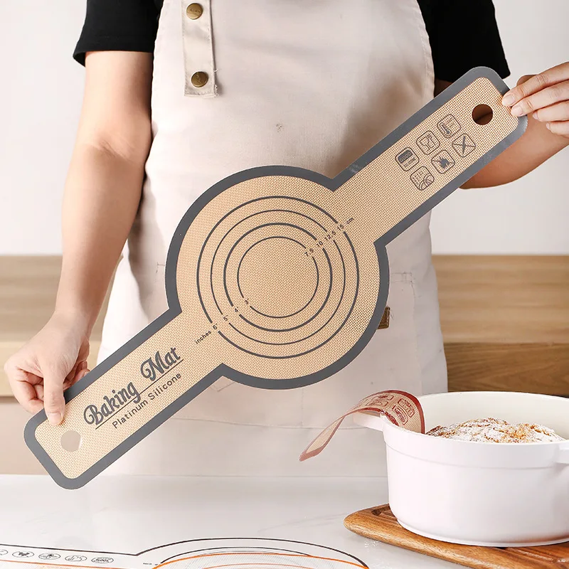 Non-Stick Silicone Bread Sling for Dutch Oven Baking Mat Reusable Oven Sheet Liner Transferable Dough Pastry Cookie Kitchen Tool