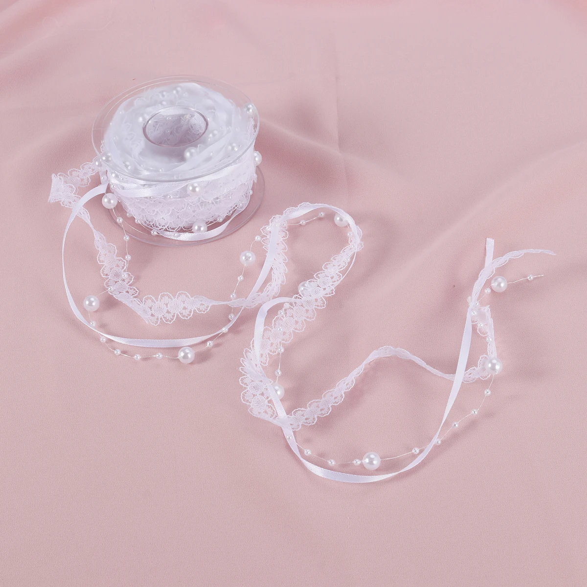 

Лента с жемчужной цепочкой, белая кружевная отделка, рождественский букет из бисера, ассортимент для невесты