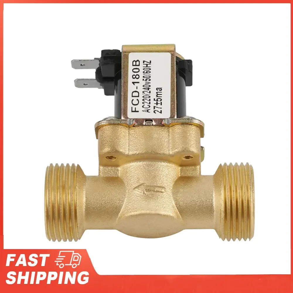 

G3/4 2 Way Water Inlet N/C Normal Closed Pressure Electric Valve Solenoid Valve Electric Solenoid Valve AC 220V FCD‑180B
