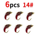 6pcs D red size 14