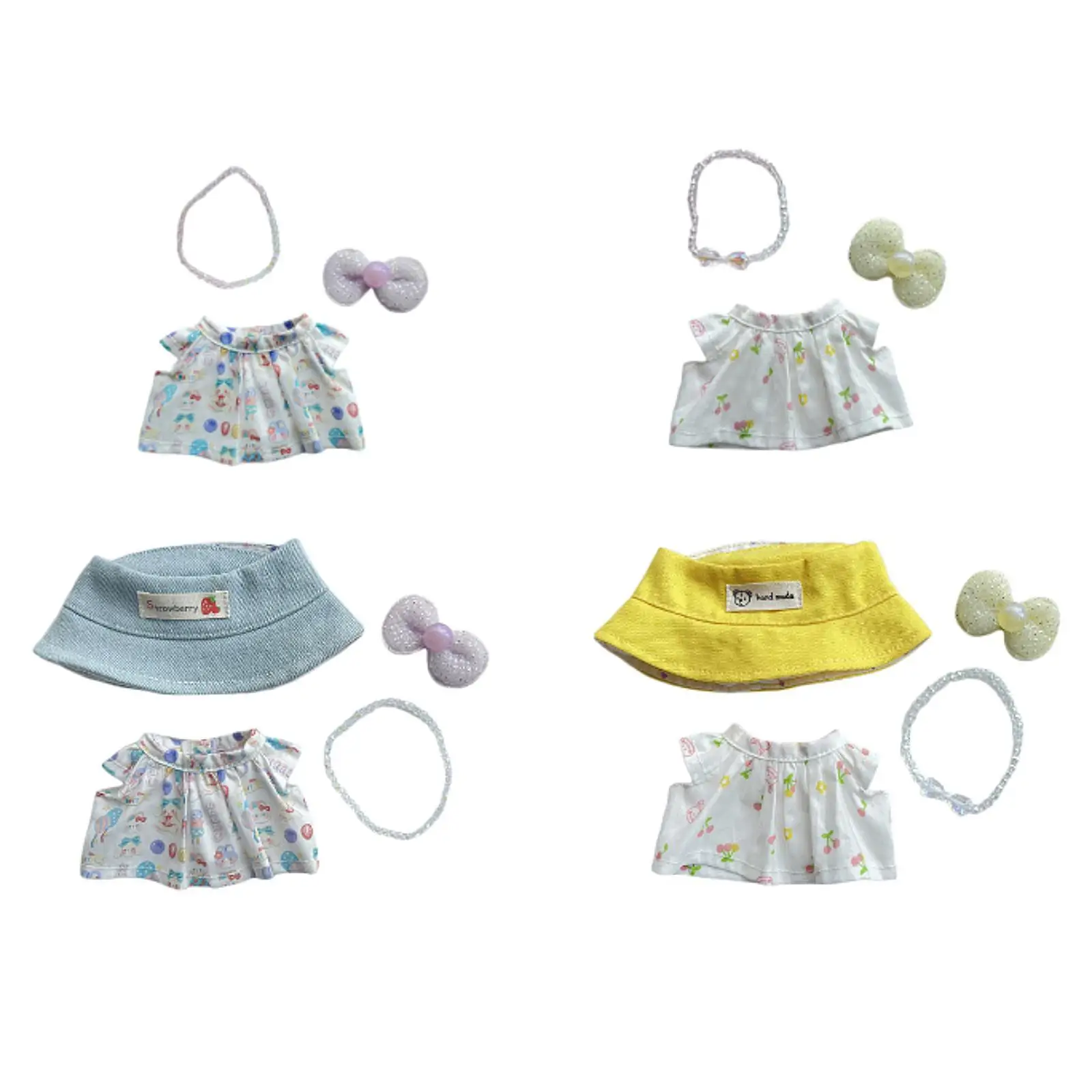 

3 шт., мини-кукольная одежда, очаровательная заколка для волос, одежда, ожерелье, милая кукольная одежда, костюм, наряды для кукол для девочек, куклы-подвески 17 см