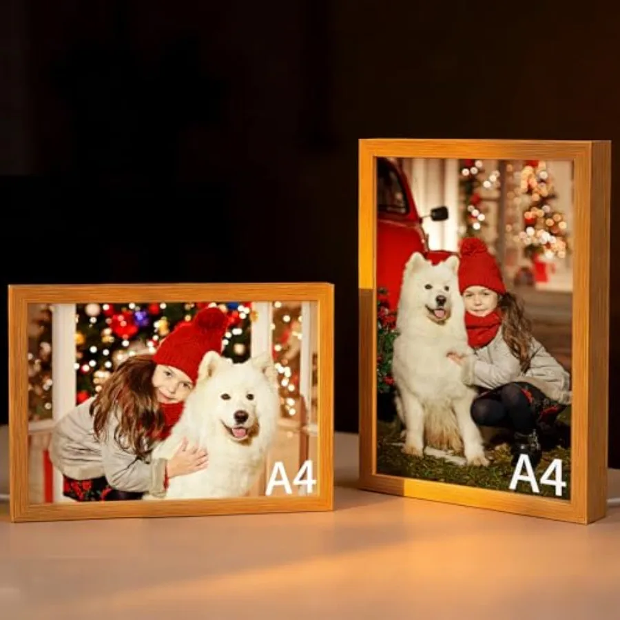 Pack Night Light LED Photo Frames Panels with Sublimation Glass Sheets 8.3