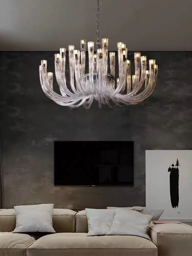 

New Postmodern U-shaped chandelier minimalist living room designer creative light luxury bedroom personality art pendant light