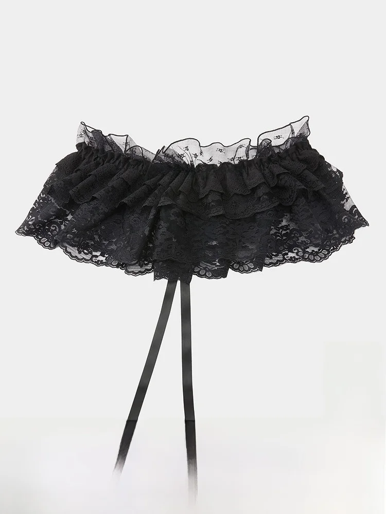 sweet-cool-summer-new-multi-layer-fluffy-lace-waist-towel-moussy-brand-fashion-accessory-trendy-girl-style-belt-hat-scarf