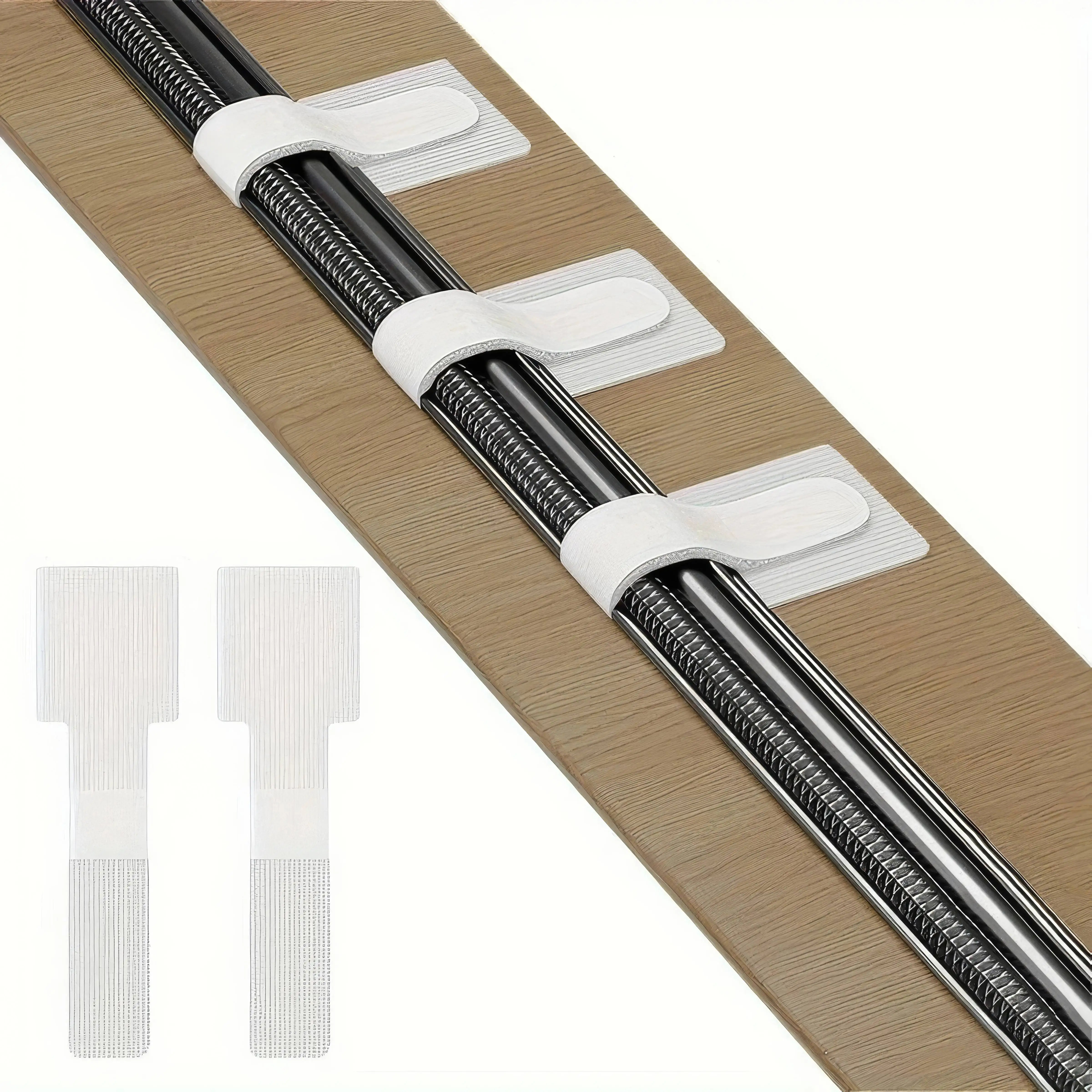 10 self-adhesive black/white zip ties, durable and multifunctional wire organizer, suitable for daily household use