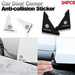 2/4PCS Silicone Car Door Corner Cover Bumper Crash Scratch Protector For Volkswagen R Line R32 Touareg Passat Polo Jetta MK4