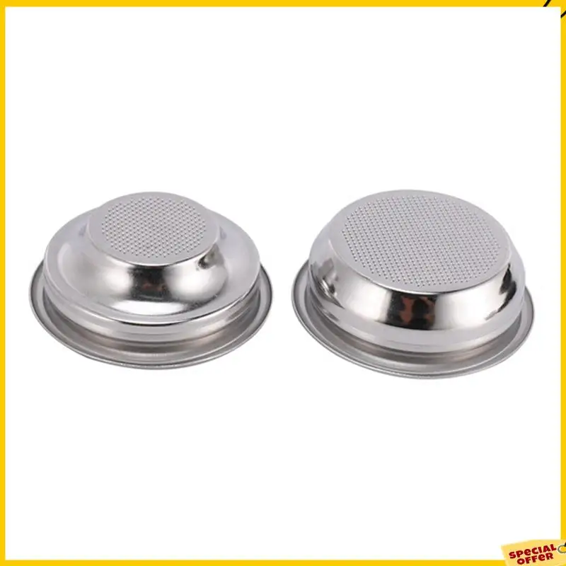 Portafiltro de café expreso profesional de acero inoxidable sin fondo A24P 2X 58MM con cesta de filtro de tazas individuales y dobles