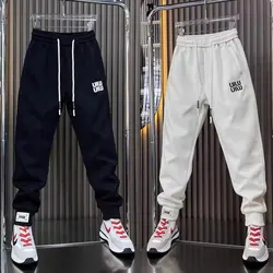 New Men Black Joggers Autumn Sweatpants Winter Drawstring Casual Pants Workout Running Cotton Sports Trousers Men Clothing