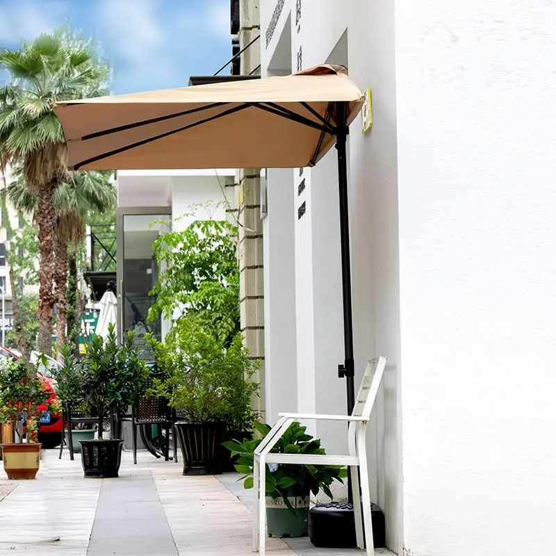 ارتفاع مظلة المشاهير على الإنترنت قابل للتعديل، نصف أبيض خارجي، مظلة شمسية، مظلة حديقة، مظلة سرير على شكل زهور #4