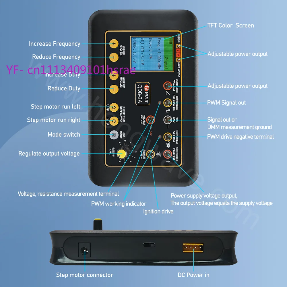 QDB-3A Automotive Tester, Ignition Coil & Idle Stepper Motor Driver, Multi-Functional Car Actuator Diagnostic Tool