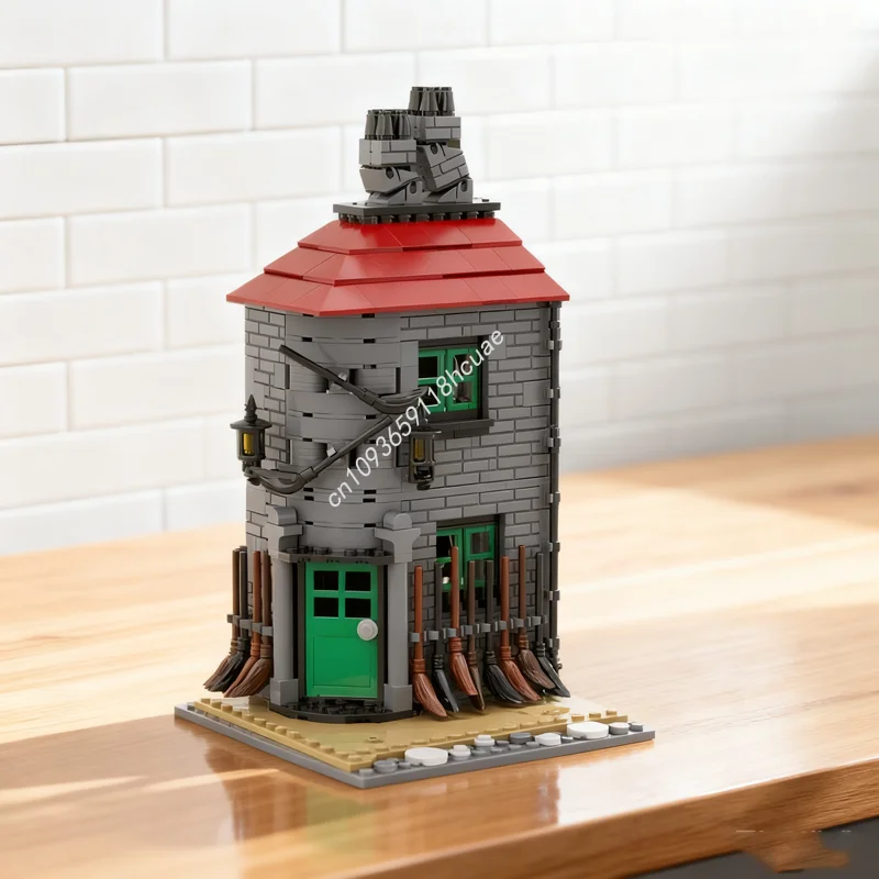 

459pcs MOC Broomstix Broom Shop Harry Pottered Model Building Blocks Construction Christmas Gift Assemble DIY Creative Toy Brick