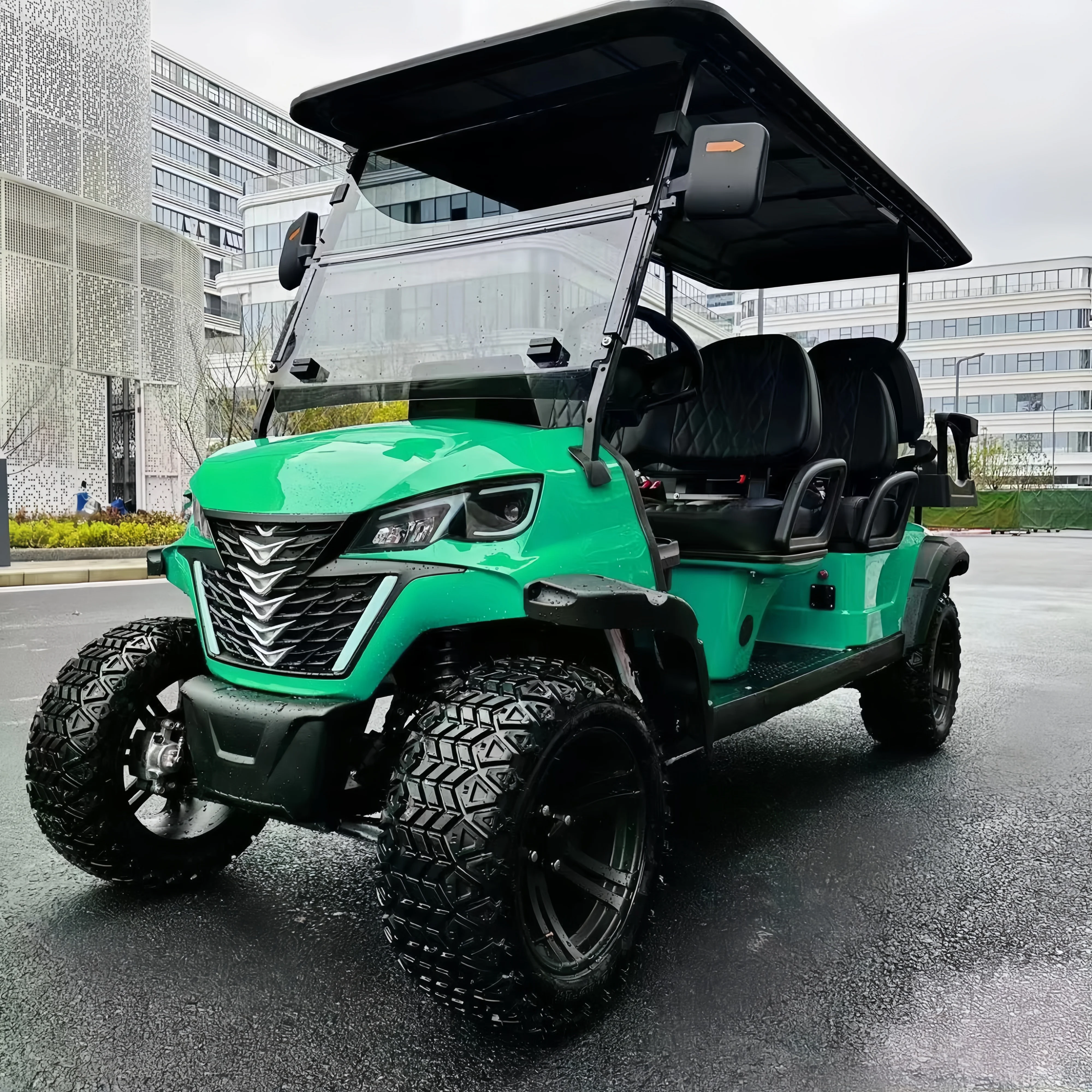 المصنع الصيني 2/4/6/8 الركاب المعادن الصلب البلاستيك نادي الصيد سيارة على الطرق الوعرة عربات الغولف الكهربائية عربات التي تجرها الدواب سيارة كهربائية صغيرة #5