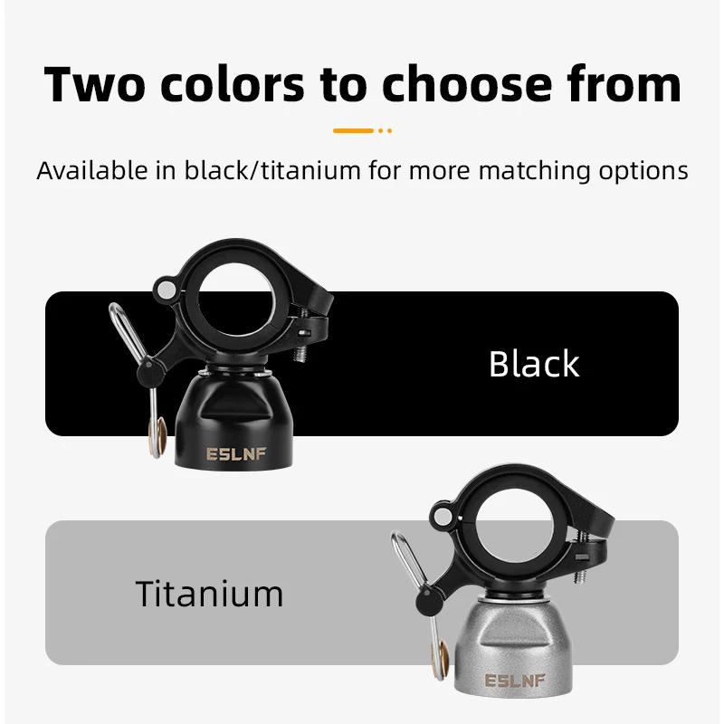 ESLNF Bike Bell with Single-Strike Mode and Constant Cowbell Mode Ringing Bike Bell for MTB Road Bike Copper Bicycle Bell
