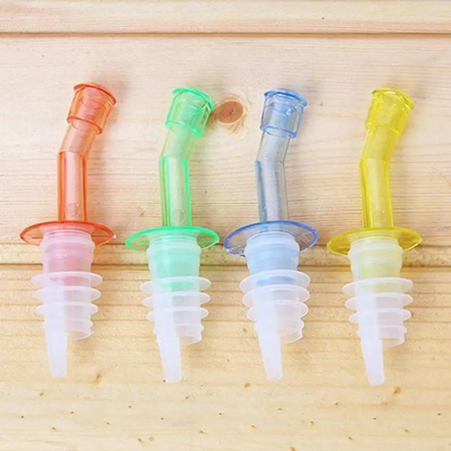 4 Pcs Portable Wine Bottle Pourer Spout Stopper Cap Whisky Liquor Oil Mouth Dispenser Useful Bartender Tool Home Bar Party view 4