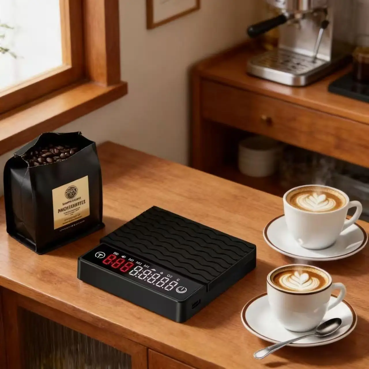 Black Mirror Pour Over Coffee Scale Espresso Scale,Flow Rate, Auto Timer,Ratio, 3 Brewing Modes, 2kg Capacity view 6