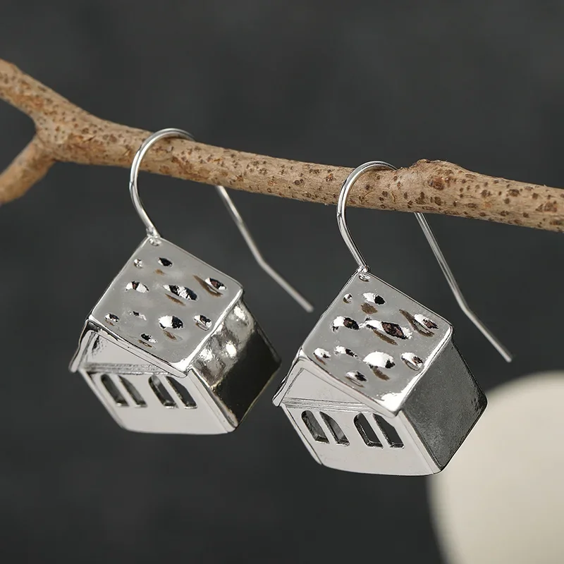 Creative House Shape Dangle Earrings Daily Commute Party Personalized Women's Earrings Casual Fashion Jewelry Accessory