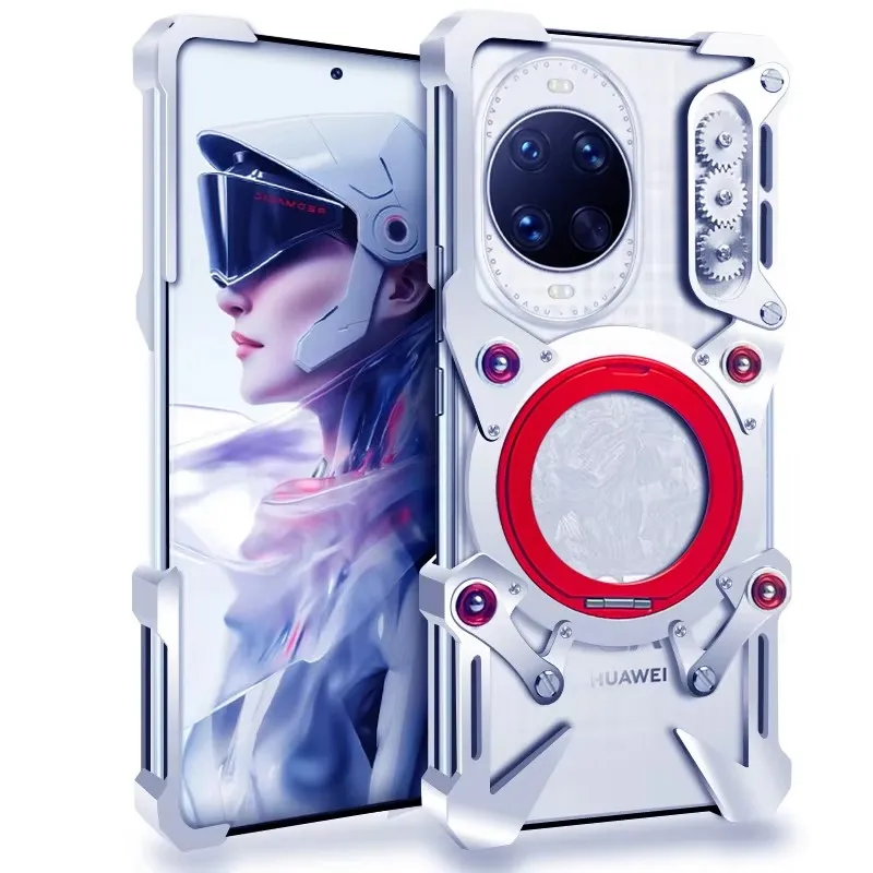 

Luxury For Huawei Nova 14 ultra Nova 14 Pro Armor Metal Case Cover Magnetic Rimless 360 Shockproof rotating Stand Bumper Case
