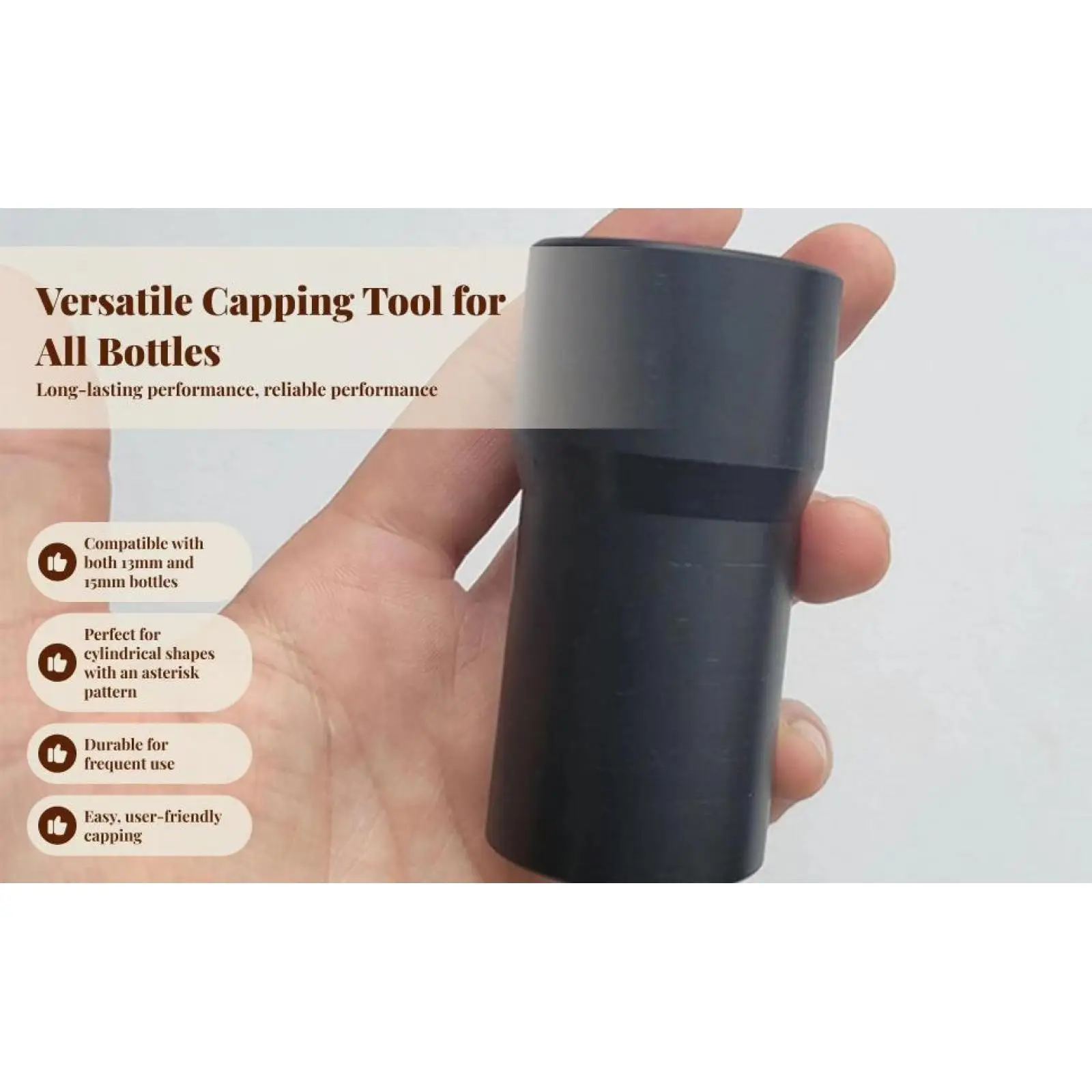 

Rubber Manual Perfume Capper Universal Crimping Bottle Capper Easy Use for Cylindrical and Star Bottles