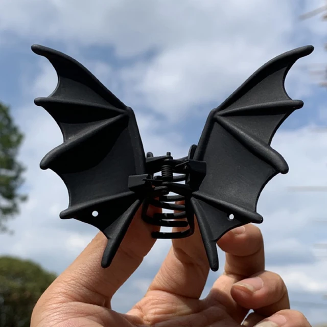 1 Piece Halloween Hair Accessories Metal Bat Hair Clips Black Color Cute Fashion Shark Clip For Women Girl Headwear Gifts 2 1 Piece Halloween Hair Accessories Metal Bat Hair Clips Black Color Cute Fashion Shark Clip For Women Girl Headwear Gifts 2