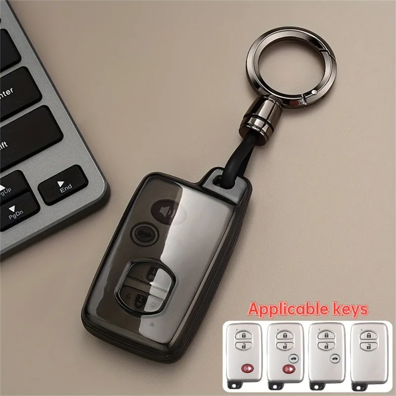 1 szt. Etui na kluczyk samochodowy z miękkiego TPU, pasuje do Toyota Aqua RAV4 Land Cruiser Camry Prado Corolla Prius 2013 2014 Keyless Auto Accessories