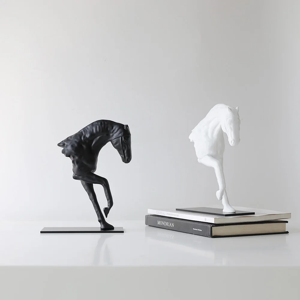 

Resin Handicrafts Simulation Animal Sculpture Horse Head Ornaments Horse Decorative Figurines Home Decoration Accessories