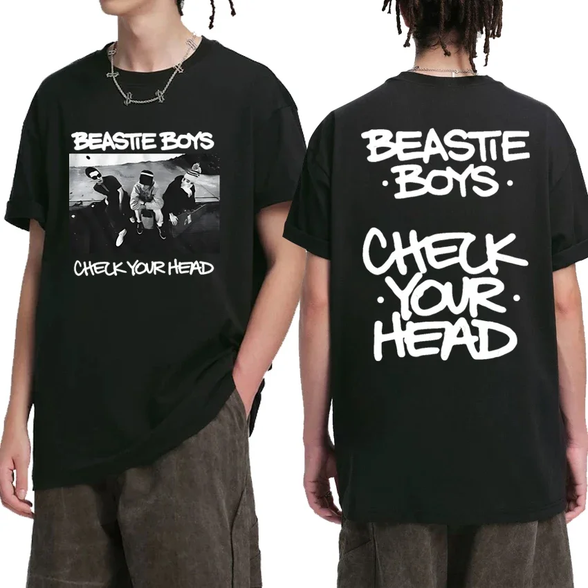 

Hip Hop Groups Beastie Boys Check Your Head Album print T shirt Unisex vintage Summer short sleeve T-shirts Men Women Cotton Top