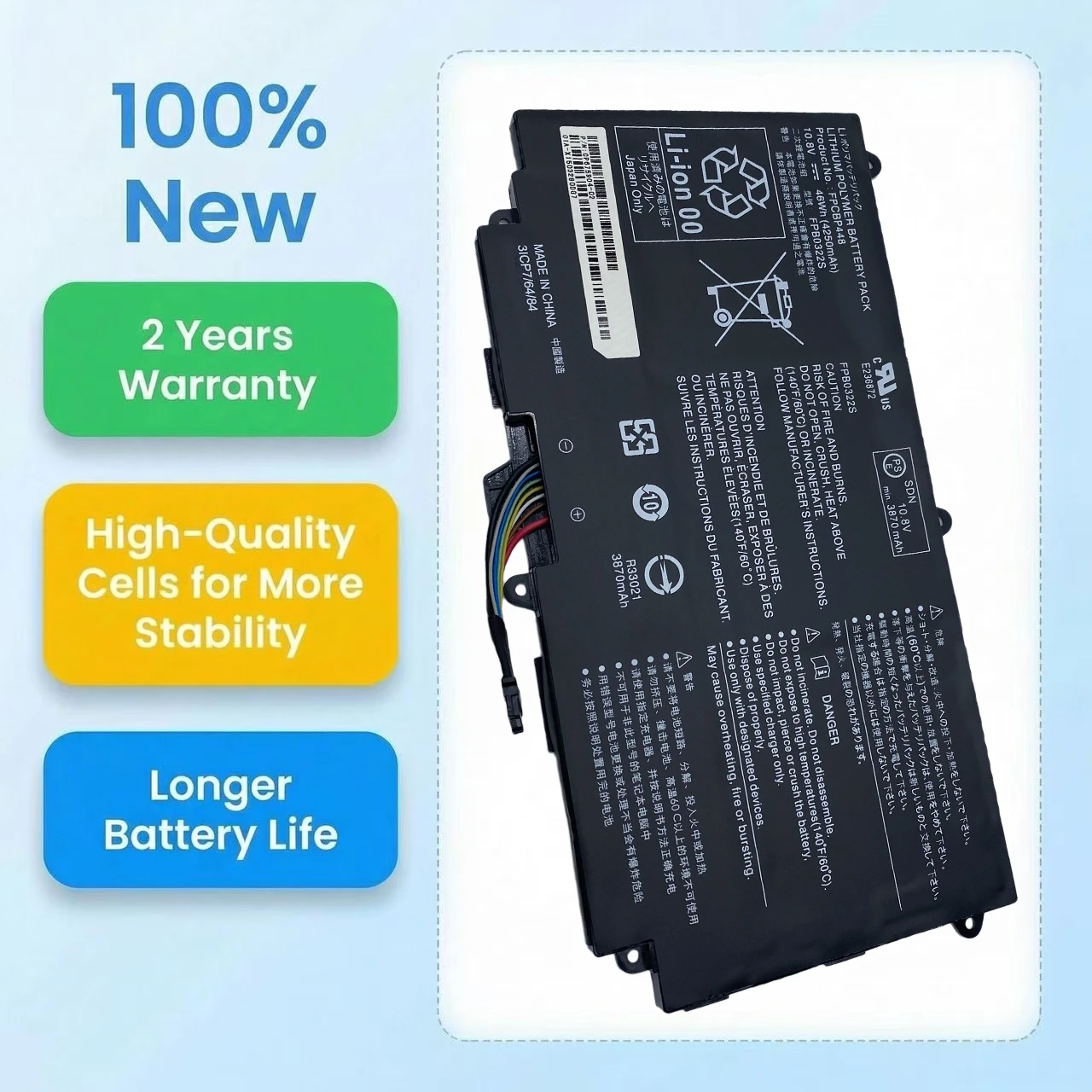 Новый аккумулятор для ноутбука FPB0322S FPCBP448 10,8 В, 46 Втч, 4250 мАч для Fujitsu Stylistic Q775 Stylistic Q736 Q737 CP675904-01