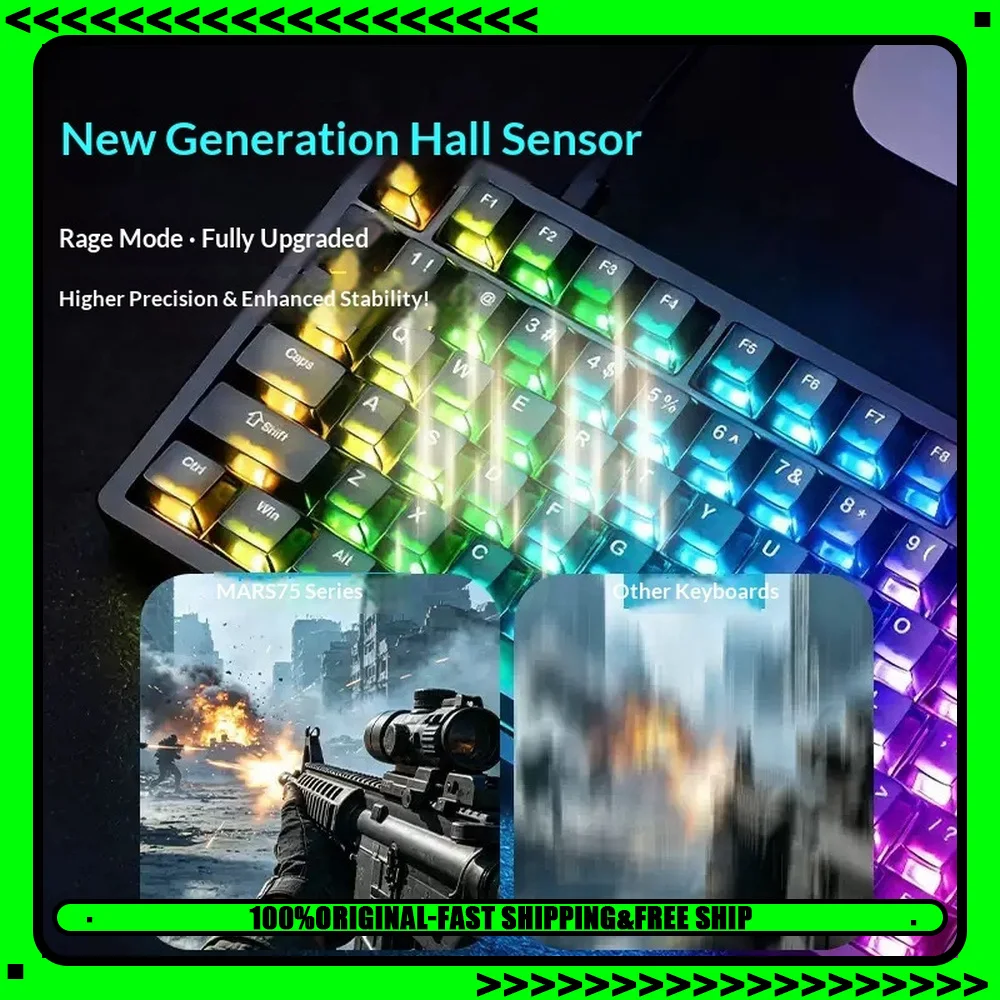 CAROTMAS MARS75 Series Magnetic Switch Gaming Keyboard 75% 8K Polling 256K Scanning RGB Wired
