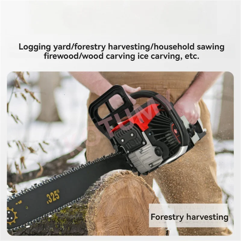 High-Power Chainsaw Household 4-stroke Petrol Saw Handheld Powerful Felling Saw Tree Chainsaw Logging Saw