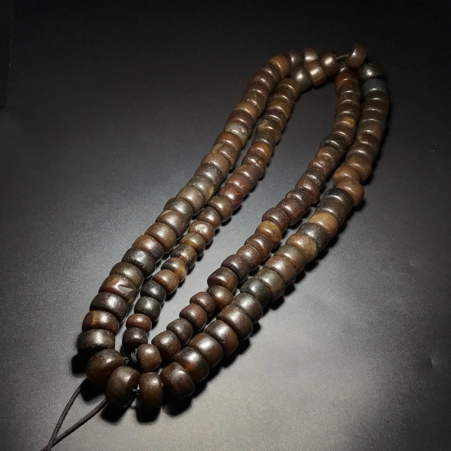Unique Tibetan Natural Old Agate Dzi 108Pcs Buddha Beads Amulet Necklace J0521