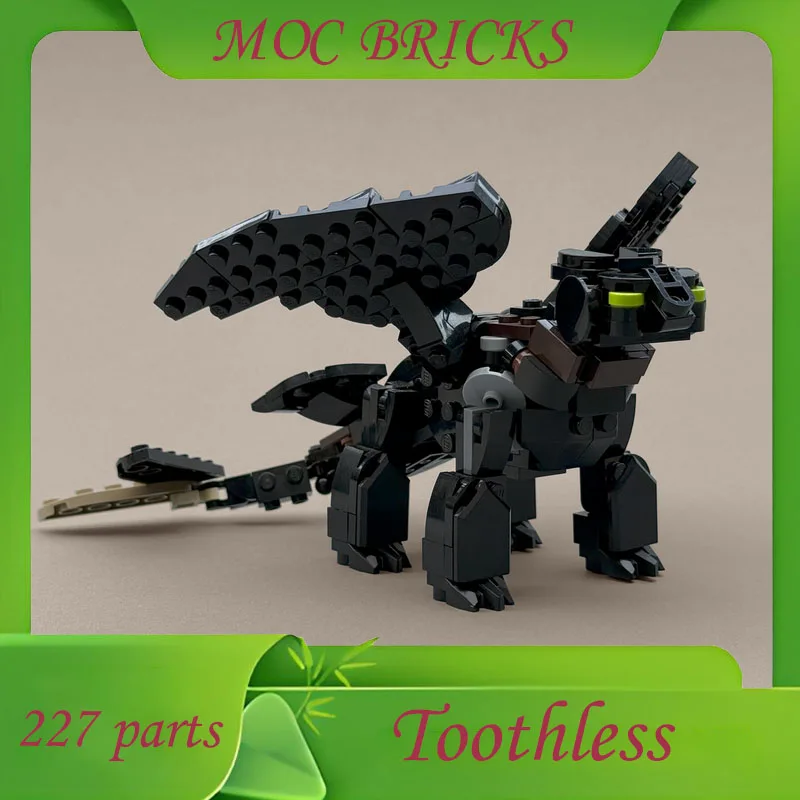 

Новые 227 деталей по индивидуальному заказу MOC Toothless Moc Diy, креативные идеи, детские игрушки, подарки на день рождения, Рождество