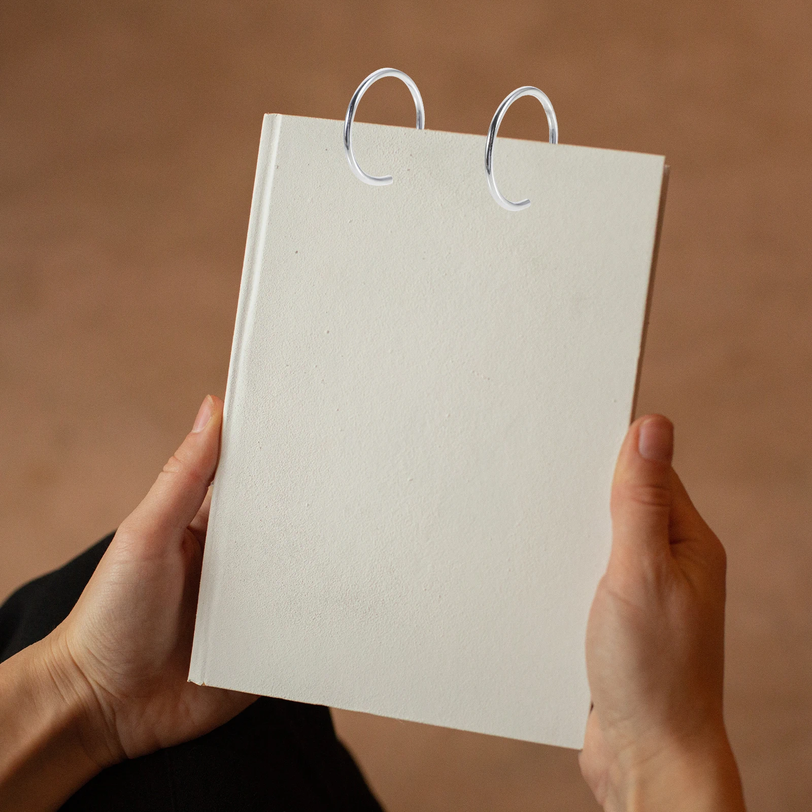 

10Pcs Metal Binder Ring Acrylic Sign Holder Double Ring Menu Display Clip Table Stand for Shop Price Sign Price Stand Binder