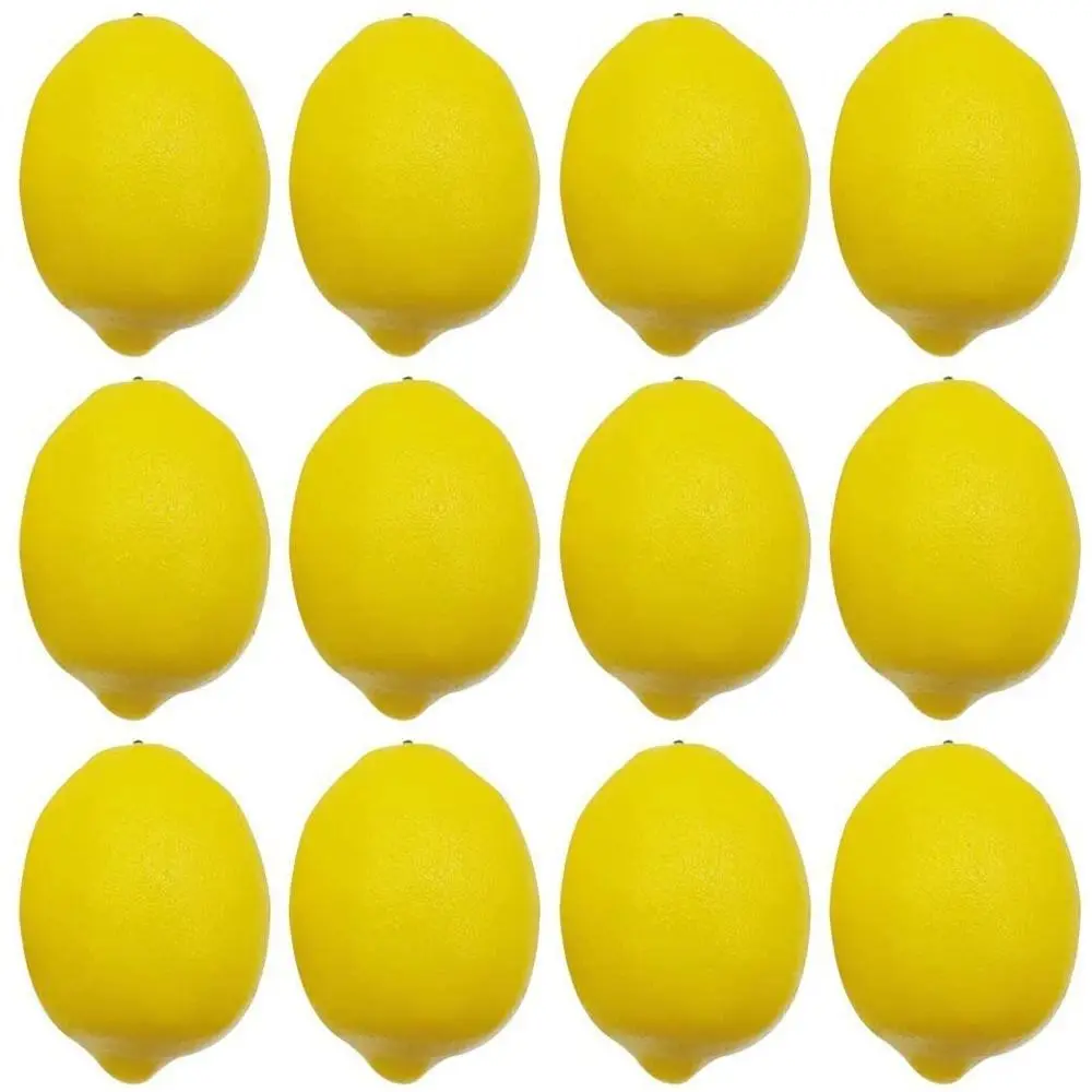 Artificial Fruits Yellow Lemon Simulation Foam Plastic Fake Lemon Home Wedding Christmas Decorations Ornament Photography Props