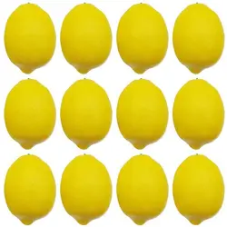 Artificial Fruits Yellow Lemon Simulation Foam Plastic Fake Lemon Home Wedding Christmas Decorations Ornament Photography Props