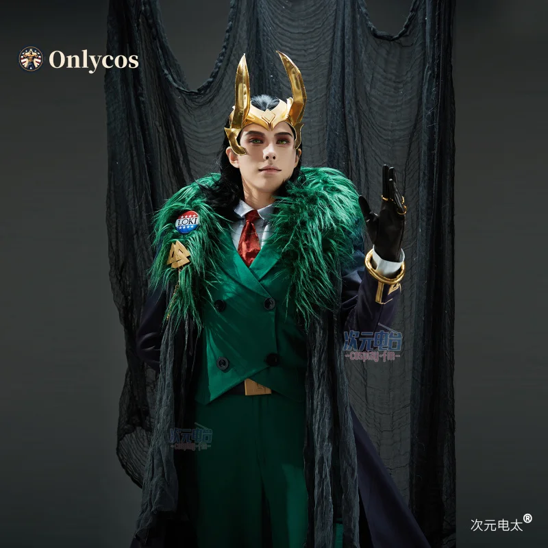 โลกี้คอสเพลย์คู่แข่งเครื่องแต่งกายเกมสูทสวยหล่อชุดปาร์ตี้ฮาโลวีนสวมบทบาทชุดผู้ชาย Onlycos
