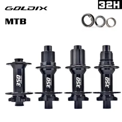 GOLDIX 350 Bicycle hub Sealed Bearing 8S 9S 10S 11S 12S Hub 6-bolt Disc Brake J-Bend 32H Ratchet 28T BOOST MTB Hub